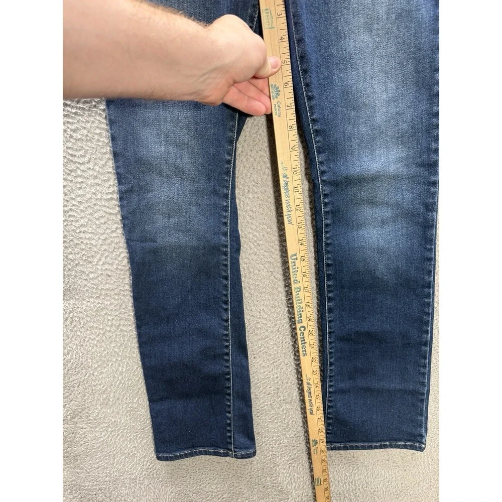 KanCan Jeans‎ Womens 3/25 Blue High Rise Bootcut Stretch Distressed Denim Preppy